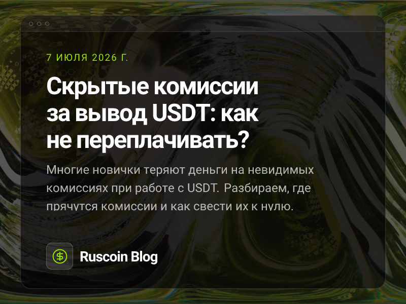 Скрытые комиссии за вывод USDT: как не переплачивать?