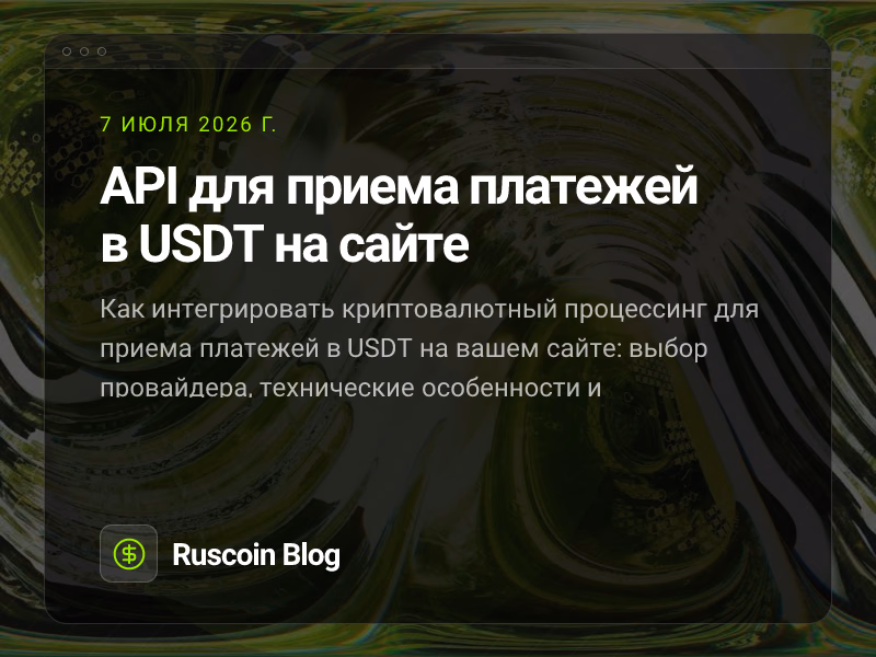 API для приема платежей в USDT на сайте